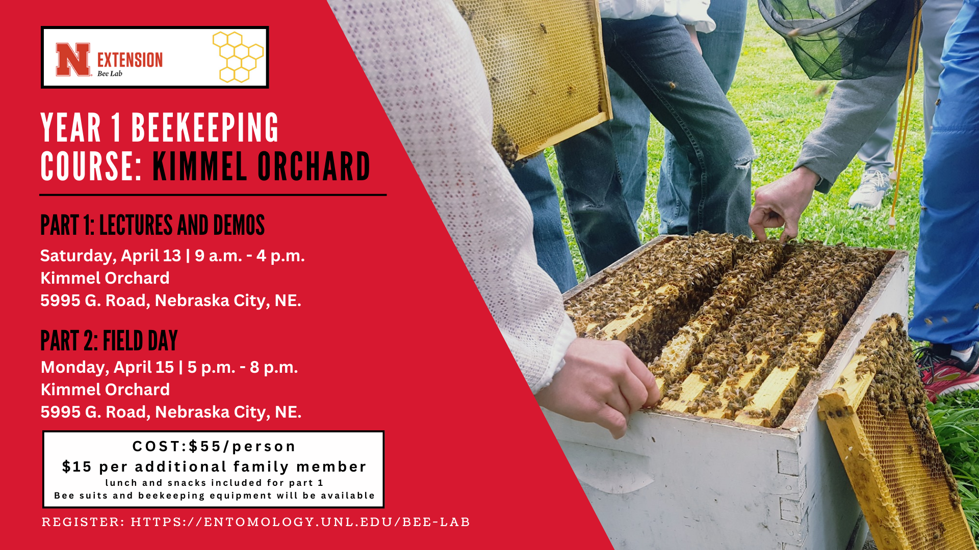 Year 1 Beekeeping Course with Kimmel Orchard graphic 
