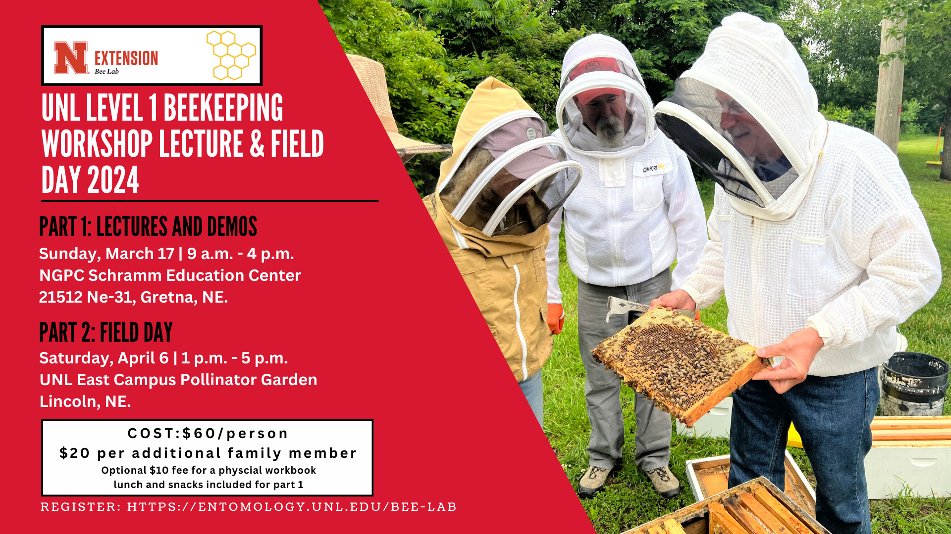 UNL Beginning Beekeeping Course Graphic