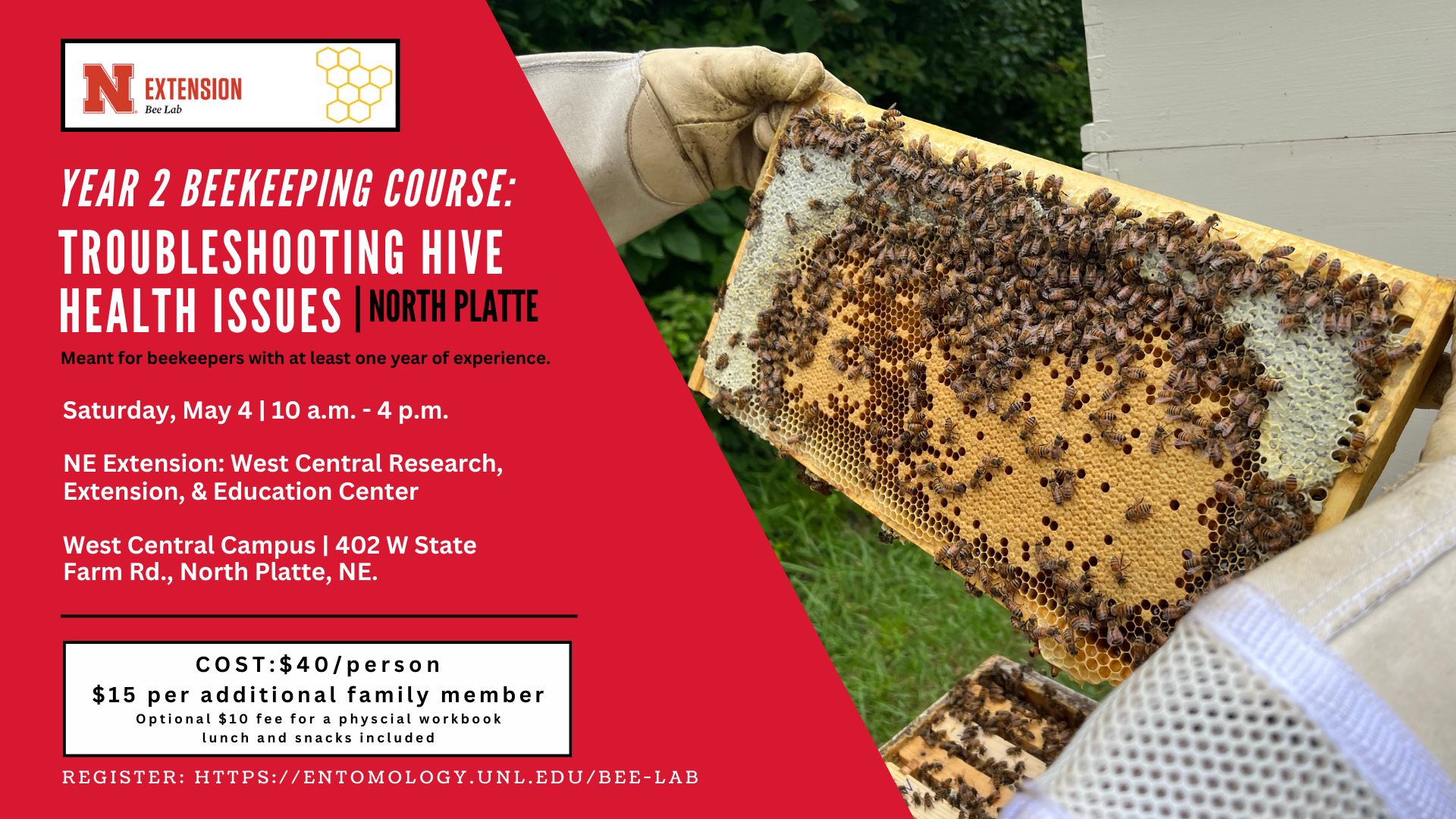 Year 2 Beekeeping Course: Troubleshooting Hive health issues at North Platte